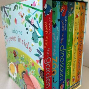 Boxed Set Of 6 Hardcover USBORNE "Peep Inside" Books For Kids